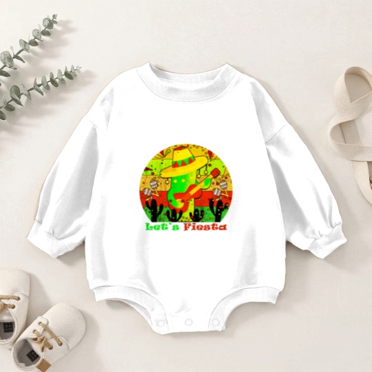 Discover Lets Fiesta Cinco De Mayo Mexican Guitar Cactus Baby Romper Sweatshirts