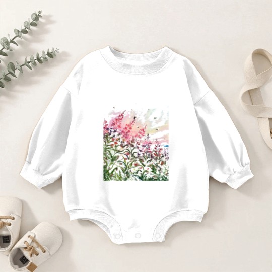 Discover Wildflowers Watercolor T- Baby Romper Sweatshirts Wildflowers T- Baby Romper Sweatshirts Baby Romper Sweatshirts