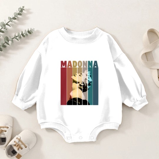 Discover Madonna Retro Vintage Baby Romper Sweatshirts, Madonna Baby Romper Sweatshirts, Music Baby Romper Sweatshirts, Gift Baby Romper Sweatshirts For You And Your Friends, Vintage Madonna Baby Romper Sweatshirts