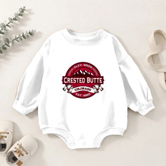 Discover Crested Butte Logo Baby Romper Sweatshirts