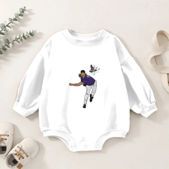 Discover Randy Johnson Hits A Bird Baby Romper Sweatshirts
