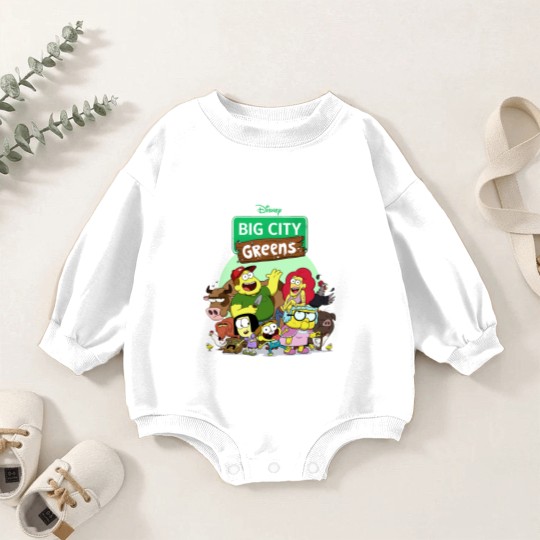Discover Big City Greens Baby Romper Sweatshirts Big City Greens Family Baby Romper Sweatshirts Cricket Green Tilly Green Bill Green Baby Romper Sweatshirts