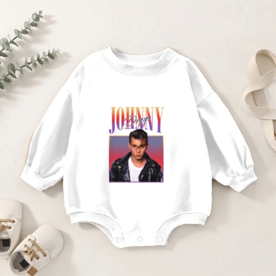 Discover Retro Johnny Depp Baby Romper Sweatshirts, Johnny Depp Merch Baby Romper Sweatshirts