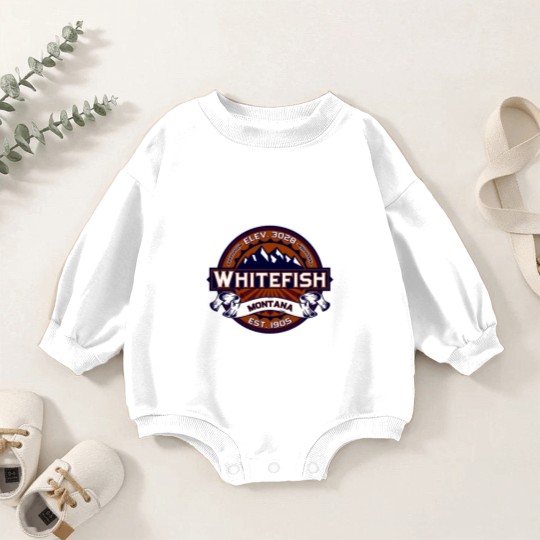 Discover Whitefish Vibrant Baby Romper Sweatshirts