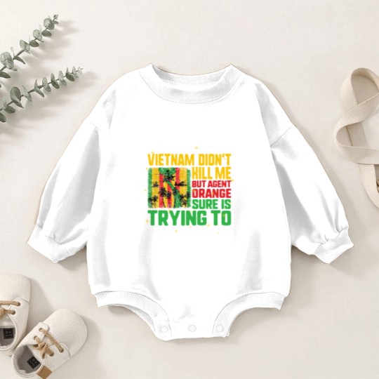 Discover Vietnam Veteran Baby Romper Sweatshirts, Vietnam Didn't Kill Me, Baby Romper Sweatshirts