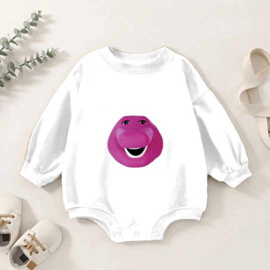 Discover Barney Face Baby Romper Sweatshirts