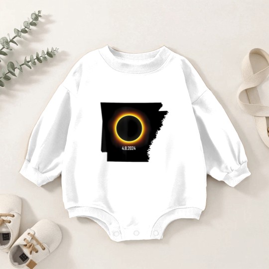Discover arkansas solar eclipse 2024 t Baby Romper Sweatshirts