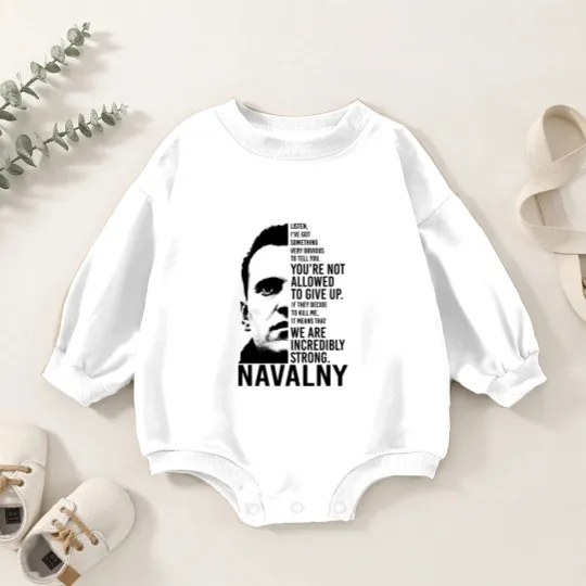 Discover Alexei Navalny Baby Romper Sweatshirts, RIP Alexei Navalny 1976-2024 Baby Romper Sweatshirts