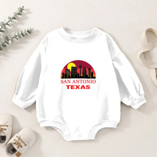 Discover Vintage San Antonio USA Souvenir Baby Romper Sweatshirts
