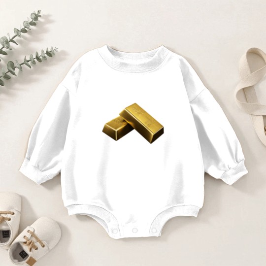 Discover Shiny Gold Baby Romper Sweatshirts