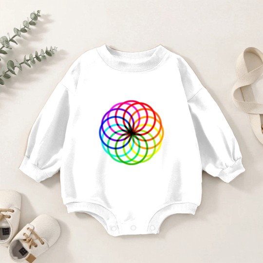 Discover Color circles - Color - Baby Romper Sweatshirts
