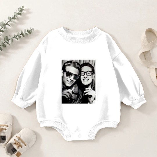 Discover Waylonn Jennings and Buddy Holly 1958 Baby Romper Sweatshirts