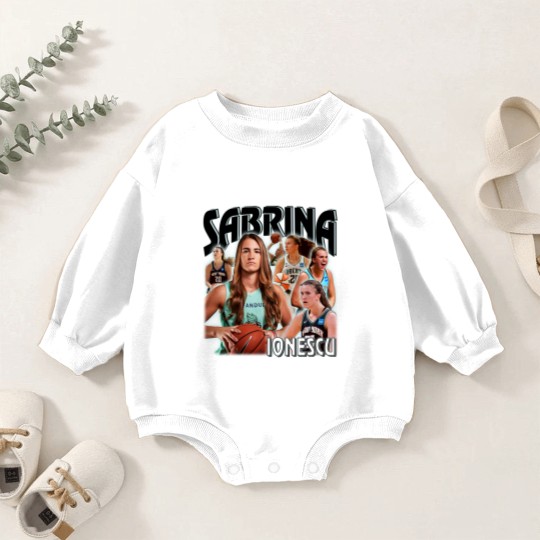 Discover Sabrina Ionescu Baby Romper Sweatshirts, Vintage x Bootleg Style Rap Baby Romper Sweatshirts Retro Baby Romper Sweatshirts, Christmas Gifts