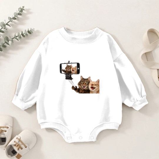Discover CATS SELFIE PHOTO Baby Romper Sweatshirts