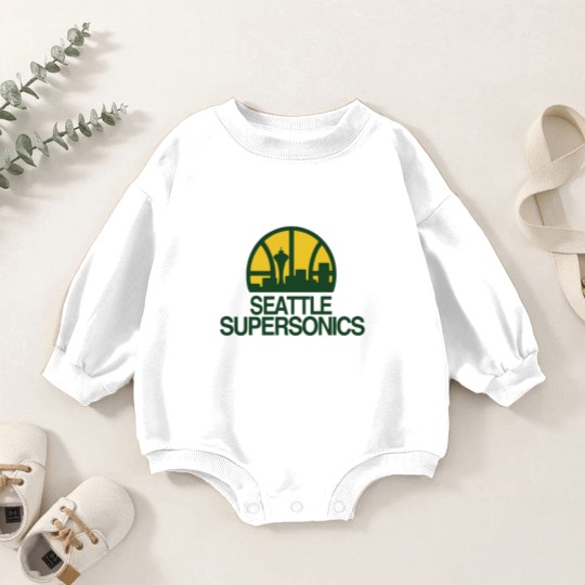 Discover Supersonics Seattle Baby Romper Sweatshirts