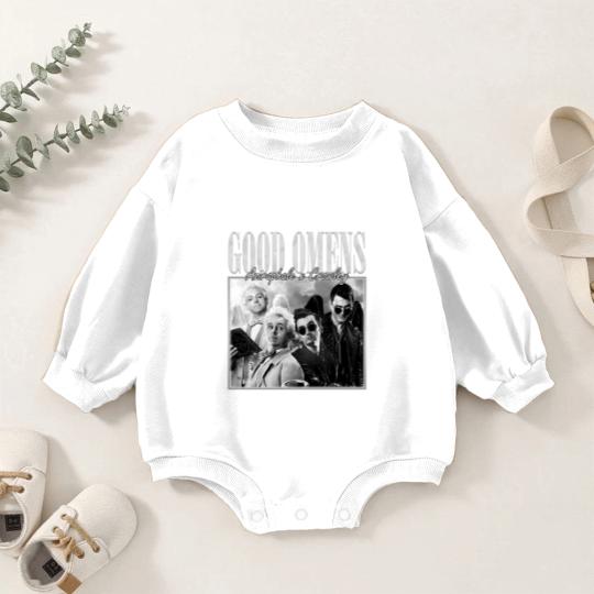 Discover Good Omens Movie Baby Romper Sweatshirts, Aziraphale 2023 Movie Bootleg Baby Romper Sweatshirts