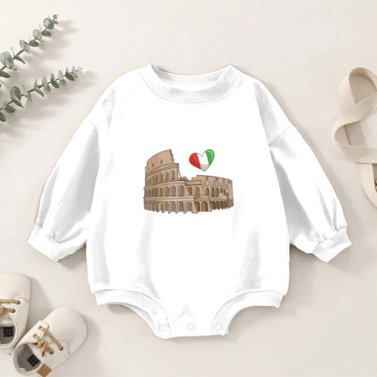 Discover I Love Rome Italy Colosseum Baby Romper Sweatshirts