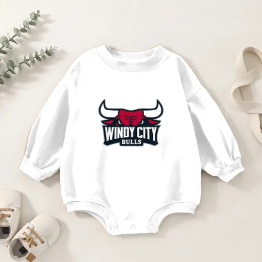 Discover Windy City Bulls Baby Romper Sweatshirts