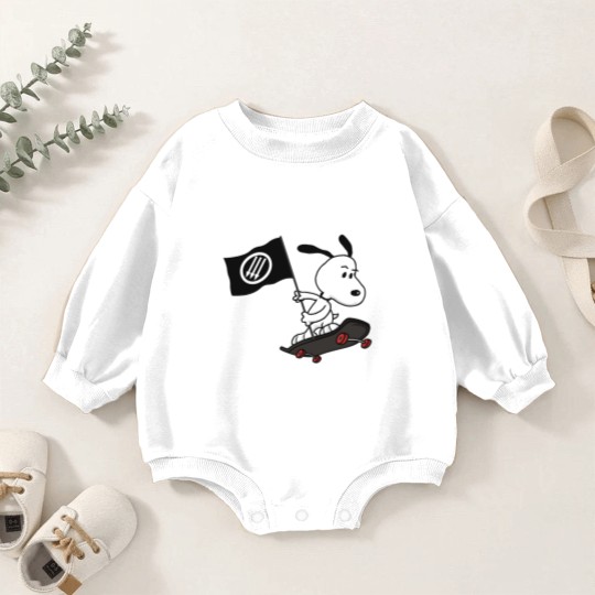 Discover Antifa anti-fascist dog Baby Romper Sweatshirts