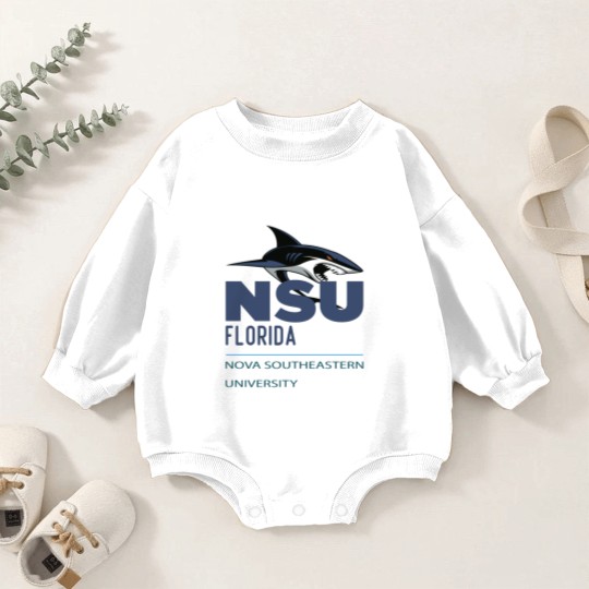 Discover Nova Southeastern University blue shark NSU Baby Romper Sweatshirts