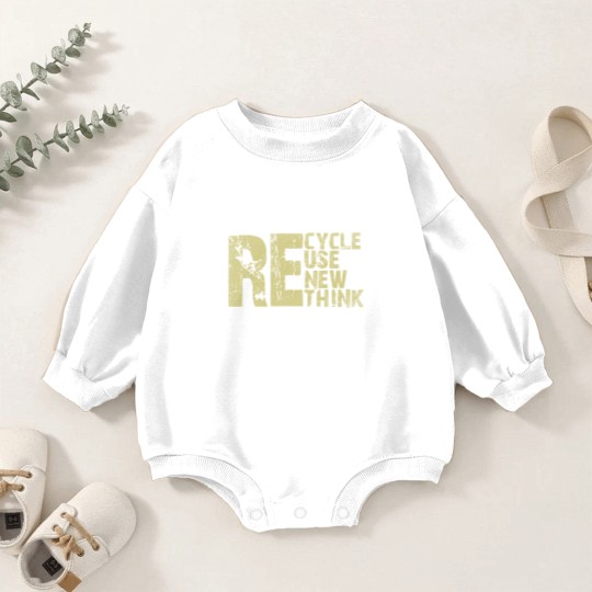 Discover Recycle Reuse Renew Rethink Earth Day Environmental Activism Baby Romper Sweatshirts