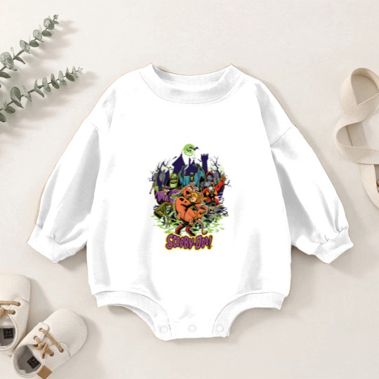 Discover Scooby Do  and Shaggy Chased Baby Romper Sweatshirts