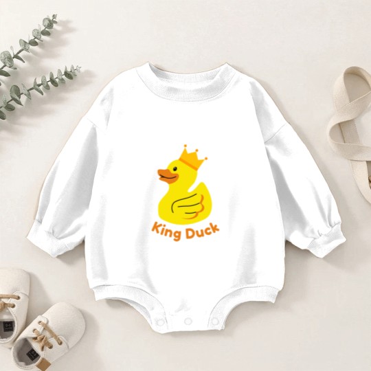 Discover King Duck - King Rubber Duck Baby Romper Sweatshirts