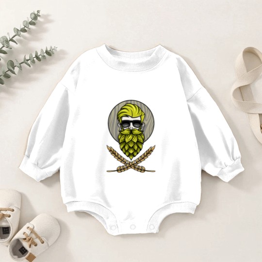 Discover Green Hops Beard - Beer Style - Hops Fashion Baby Romper Sweatshirts