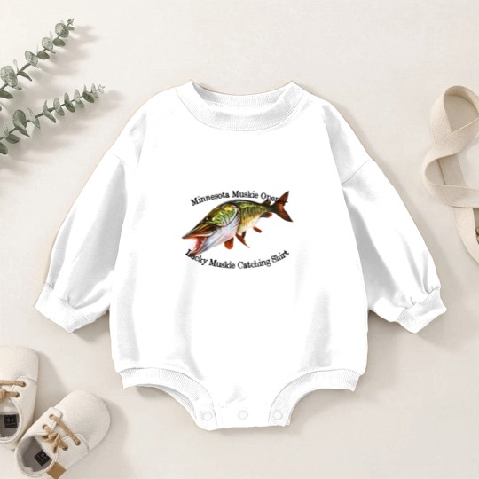 Discover Minnesota Muskie Fishing Opener Baby Romper Sweatshirts