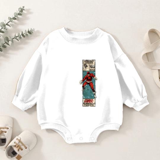 Discover Silver Age Red Guardian corner box Baby Romper Sweatshirts