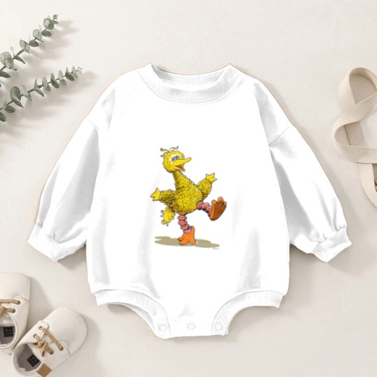 Discover Retro Art Big Bird Baby Romper Sweatshirts