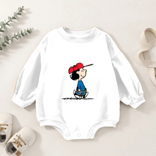 Discover Peanuts | Lucy Playing Baseball Baby Romper Sweatshirts