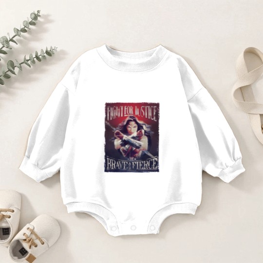 Discover Wonder Woman Fight For Justice Baby Romper Sweatshirts