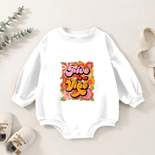 Discover Five is a Vibe 5th Birthday Party Baby Romper Sweatshirts