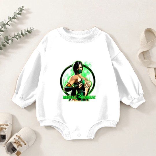 Discover Mortal Kombat Jade Baby Romper Sweatshirts, Mortal Kombat Baby Romper Sweatshirts Fan Gifts, Jade Baby Romper Sweatshirts, Mortal Kombat Game Baby Romper Sweatshirts