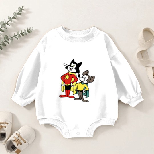 Discover Courageous Cat with Minute Mouse Baby Romper Sweatshirts
