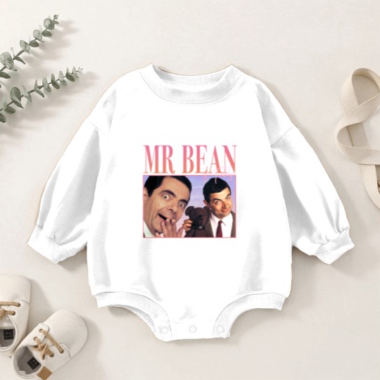Discover 90_S Retro style Mr Bean Baby Romper Sweatshirts