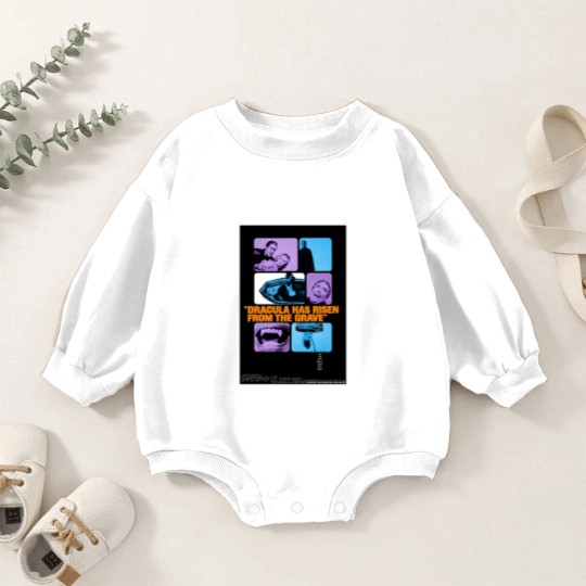 Discover Dracula Has Risen from the Grave 1969 Baby Romper Sweatshirts