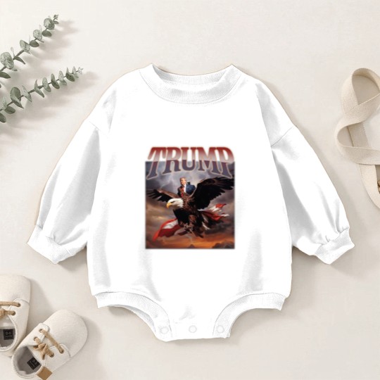 Discover Donald Trump Eagle Baby Romper Sweatshirts Top Funny Election Campaign 2024