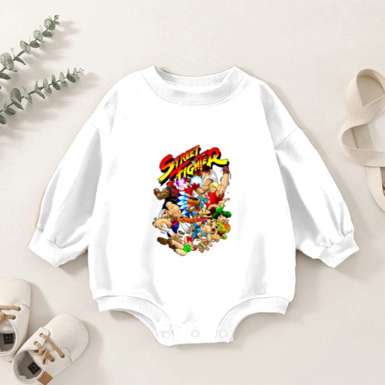 Discover SF Mens Baby Romper Sweatshirts, Street Fighter, Arcade Baby Romper Sweatshirts, Cool Baby Romper Sweatshirts, Gaming Baby Romper Sweatshirts