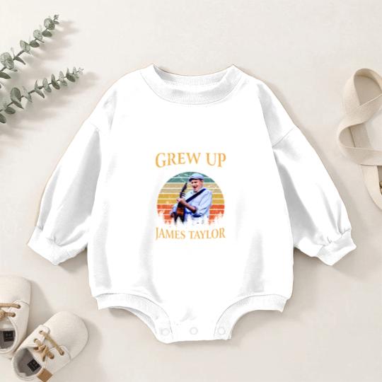 Discover some of us grew up listening to james taylor the cool ones still do vintage Baby Romper Sweatshirts