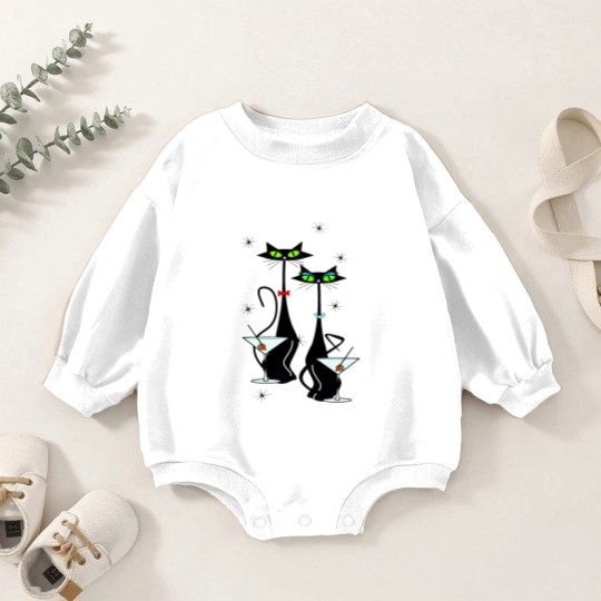 Discover MCM Atomic Cats Martini Time Baby Romper Sweatshirts