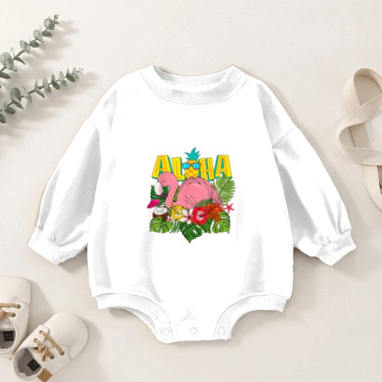 Discover Aloha Hawaii Baby Romper Sweatshirts Hawaiian Flamingo Kids Teen Baby Romper Sweatshirts