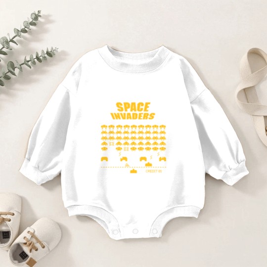 Discover Space Invaders Baby Romper Sweatshirts