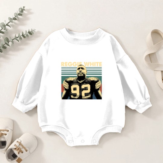 Discover Reggie White Vintage Baby Romper Sweatshirts