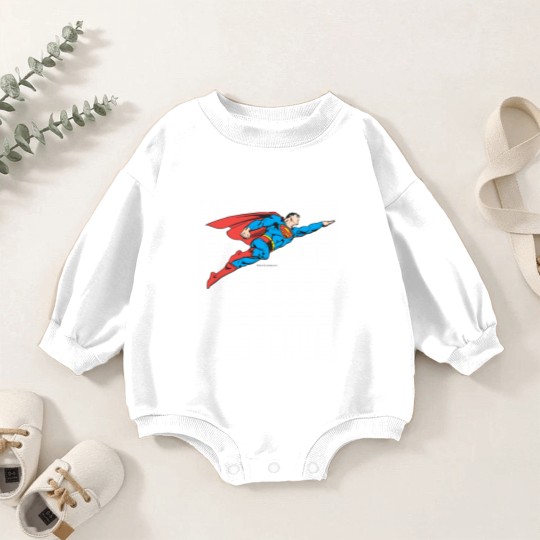Discover Superman Flying Right Baby Romper Sweatshirts