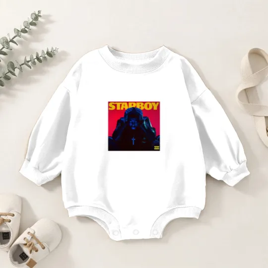 Discover Minimalist Album Music Baby Romper Sweatshirts, Weeknds Starboy Tour Album