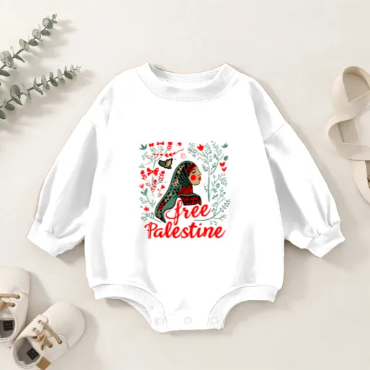 Discover Free Palestine Unisex Baby Romper Sweatshirts