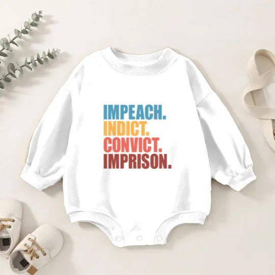 Discover Trump Impeach, Anti Trump Protest Baby Romper Sweatshirts