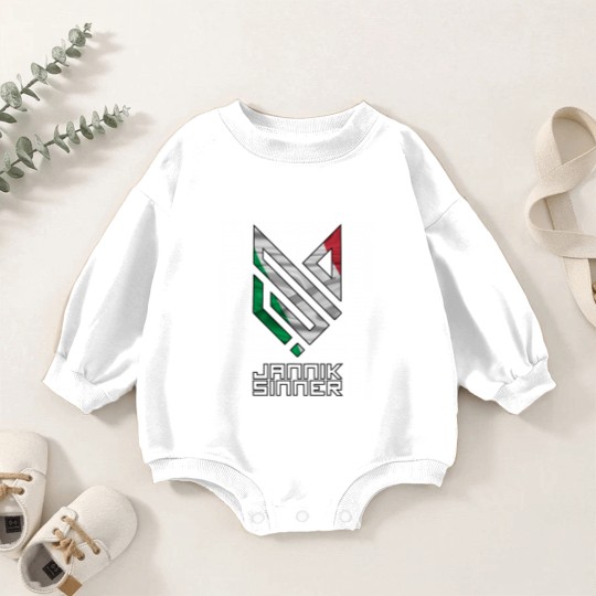 Discover Jannik Sinner - Italy Logo Baby Romper Sweatshirts